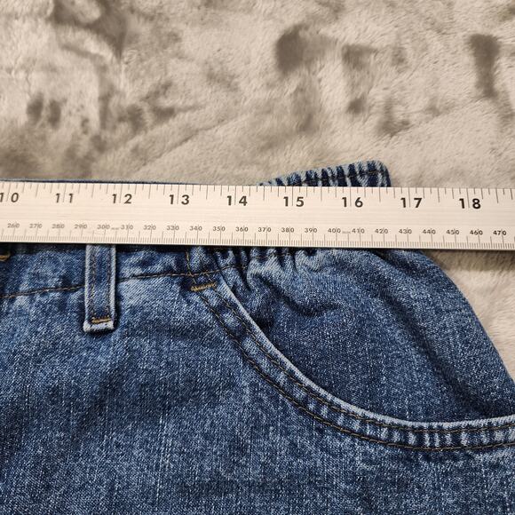 Vintage 90s LEE Riders Jeans Womens 18WL LONG Blue High Rise Tapered Leg Mom - Picture 7 of 11